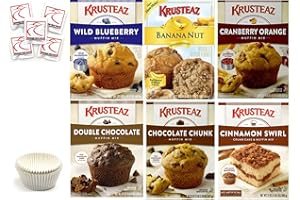 NARROW PATH SALES Muffin Mix Variety Pack Bundle Care Package. Flavors: Cranberry Orange; Blueberry; Double Chocolate Chip; Chocolate Chip; Almond Poppy Seed: Banana Nut - Bundle of 6 Muffin Mixes
