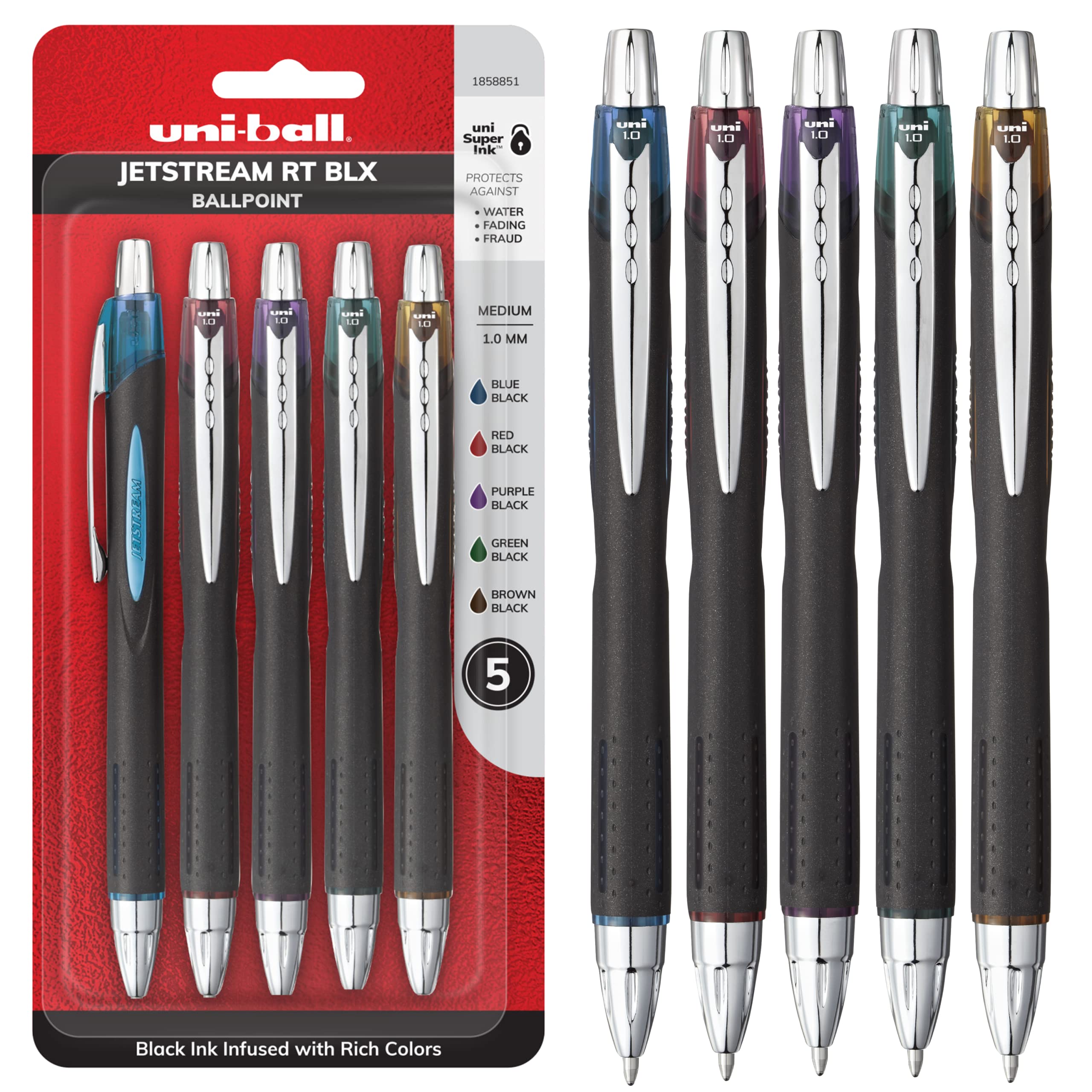 Uniball Signo Jetstream Blx Pen Set/5 Bold
