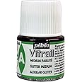 Pebeo Vitrail, Stained Glass Effect Paint Auxiliaries, 45 ml Bottle - Glitter Medium