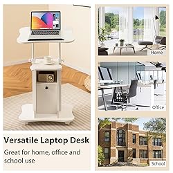 Tangkula Mobile Laptop Podium, Height Adjustable