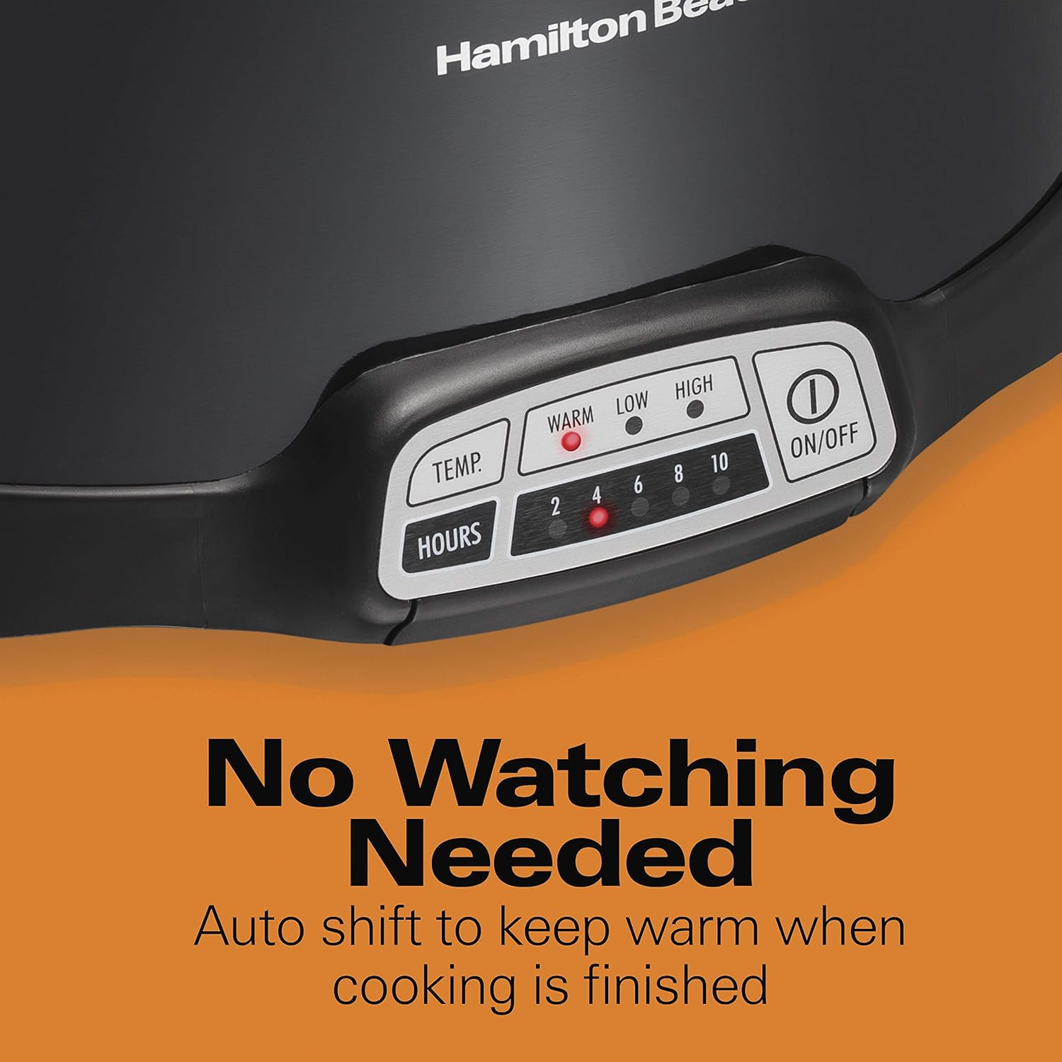 Hamilton Beach Portable 7-Quart Programmable Slow Cooker With Lid Latch Strap for Easy Transport, Dishwasher-Safe Crock, Black (33474): Kitchen & Dining