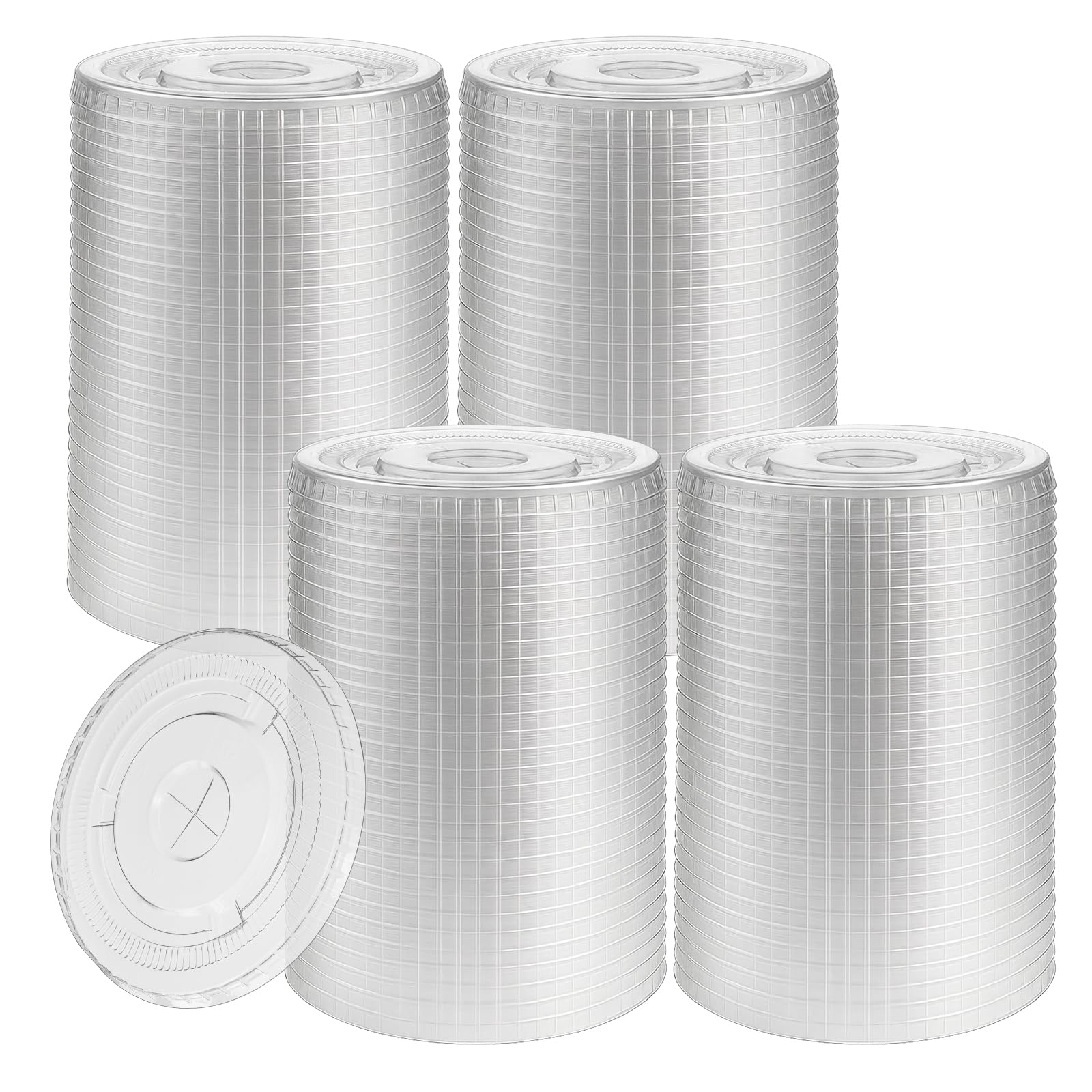 Photo 1 of *USED*
Clear Flat Cup Lids PET Plastic Lids Disposable Transparent Cup Lids with Straw Slot Fits for 12 oz, 16 oz, 20 oz and 24 oz Cups for Iced Coffee Milkshake Ice Cream Office