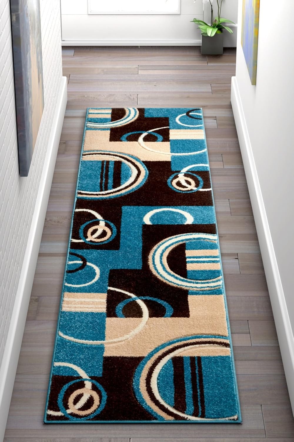 Best Table Runner Black Teal Beige