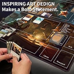 EDGFRTOIO Playmat 24" x 14" Game Mats Tabletop