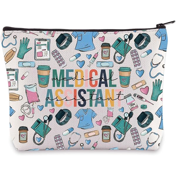MBMSO Kosmetiktasche Für Medizinische Assistenten – 23x17 Cm, Mit Einhorn-Motiv & Zitat