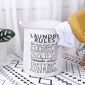 Bucketlist Folding Large Waterproof Cloth Laundry Basket