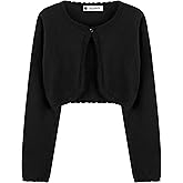 BlackButterfly Girls Long Sleeve Knitted Childrens Kids Bolero Shrug