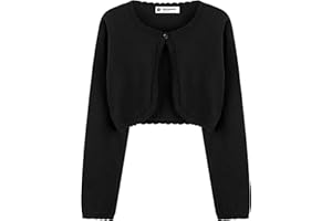BlackButterfly Girls Long Sleeve Knitted Childrens Kids Bolero Shrug