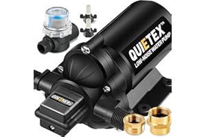 RV Water Pump 12V - 5GPM 45PSI Water Pump 12 Volt Quiet Water Diaphragm Pump Self-Priming with Heavy Duty Pressure Switch for