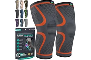 Modvel Compression Knee Brace for Women & Men, 2-Pack Knee Brace for Running Knee Pain, Knee Support Compression Sleeve, Workout Sports Knee Braces for Meniscus Tear, ACL & Arthritis Pain Relief