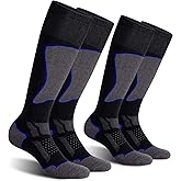 CS CELERSPORT 2/3/4 Pack Ski Socks for Men and Women Skiing, Snowboarding, Winter Performance Socks