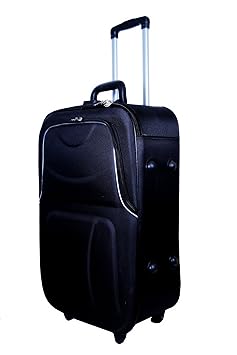New Jersey Travellers Polyester Black Softside Trolley\Tourist\Travel Luggage (60 cm)