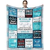 Paoeyty Dental Assistant Gift for Women Men, Dental Assistant Gifts Blanket, Dental' Assistant' Blanket 60" X 50", Appreciation Gifts, Staff/Corworker Presents