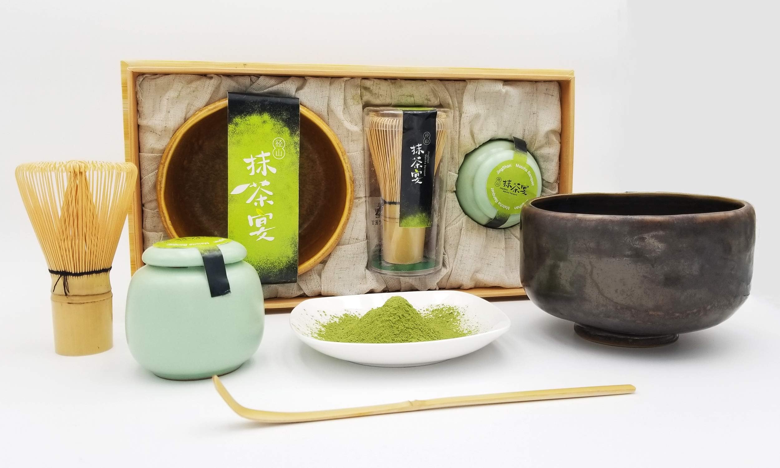 Firsd Tea Matcha Gift Set with 1.41 oz (40 G) Organic Matcha Green Tea Powder