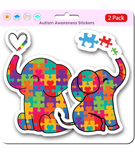 thumbnail image 2 of Autism Awareness Hand Vinyl Decal Sticker (Set Of 2) - 3x3 Inches, Multicolor, For Car/Laptop 2 of 3
