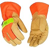 Kinco 1938 Lined High Visibility Orange Grain Pigskin