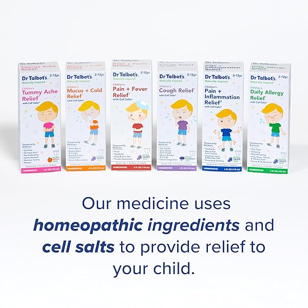 DR. TALBOT’S PAIN + INFLAMMATION RELIEF LIQUID MEDICINE FOR CHILDREN, INCLUDES DOSAGE CUP, GRAPE JUICE FLAVOR, 4 FL OZ (PACKAGING MAY VARY)