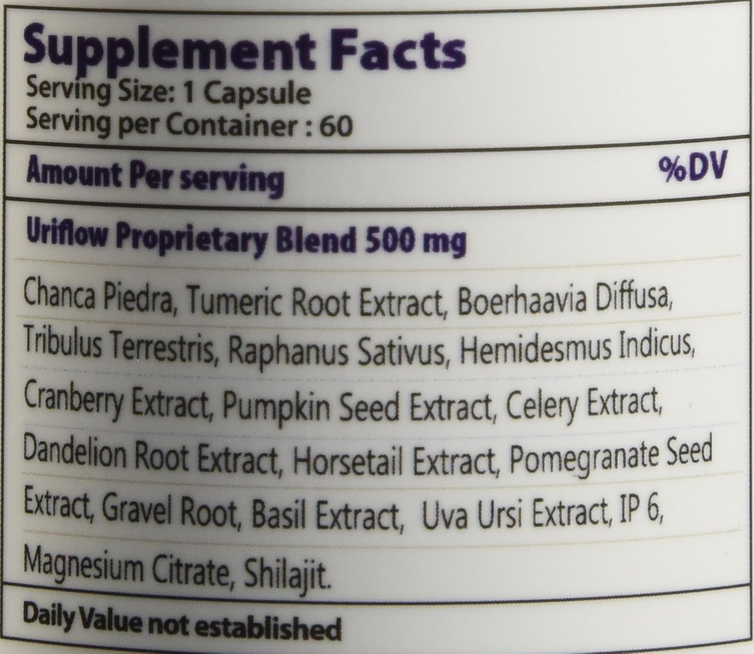 (1) Uriflow Natural Treatment for Kidney Stones - 60 Capsule: Health & Personal Care
