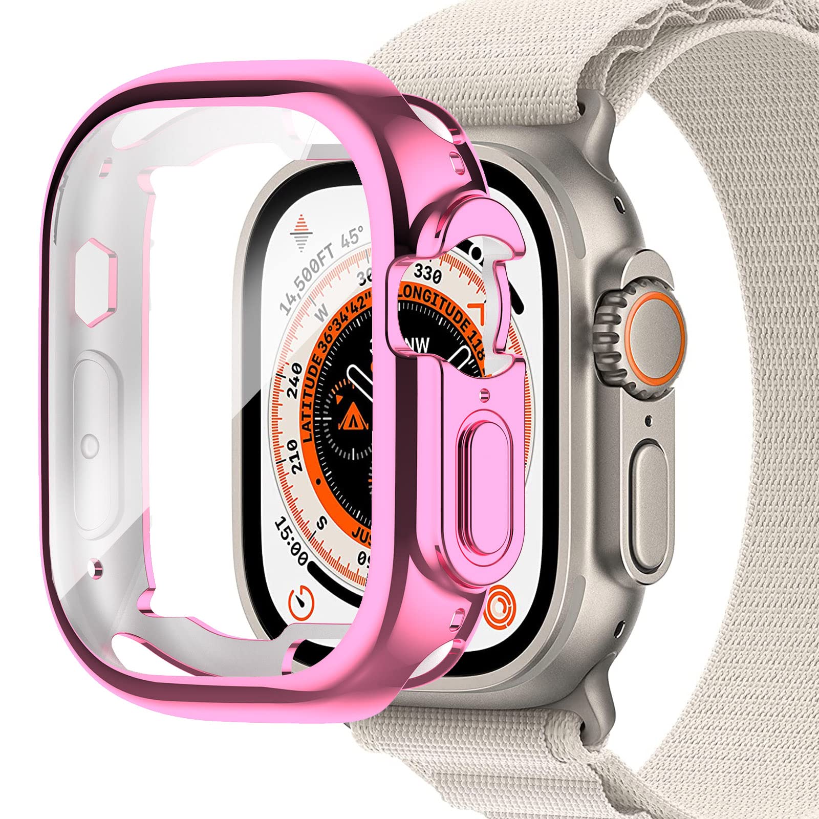 Miimall Screen Protector + Case-Pink