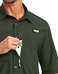 Men's Fishing Shirts with Zipper Pockets UPF