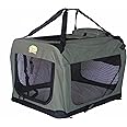 Go Pet Club 20" Soft Collapsible Dog Crate for Dogs, Portable Pet Carrier, Thick Padded Pet Travel Crate for Indoor & Outdoor, Soft Sided Pet Foldable Kennel Cage with Durable Mesh Windows, Sage Green