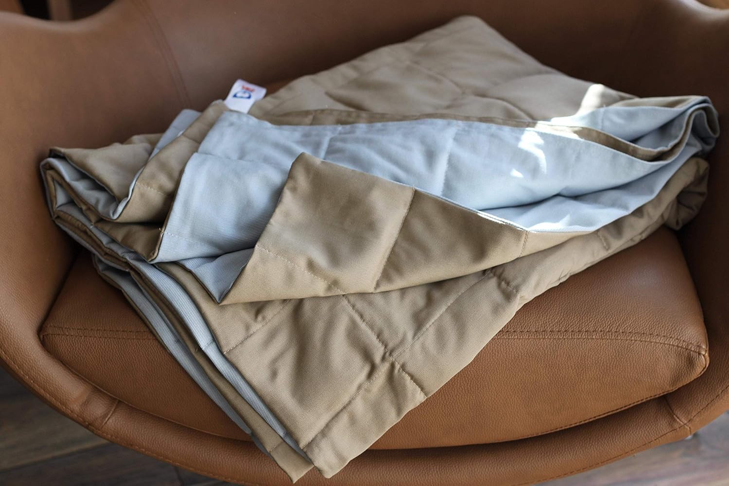 Brown Cotton Blanket Handmade Made to Measure Customized Weighted Duvet Therapeutic Weighted