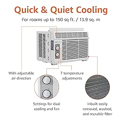 Amazon Basics 5000-BTU Small Window Air