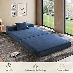 Luoxiao Folding Sofa Bed with Pillow, Foldable Sofa
