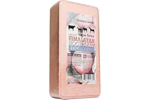 HIMALAYAN SECRETS Compressed Himalayan Salt Animal Licking Brick (2KG (4.4LB) Apple Flavor Himalayan Salt Brick)