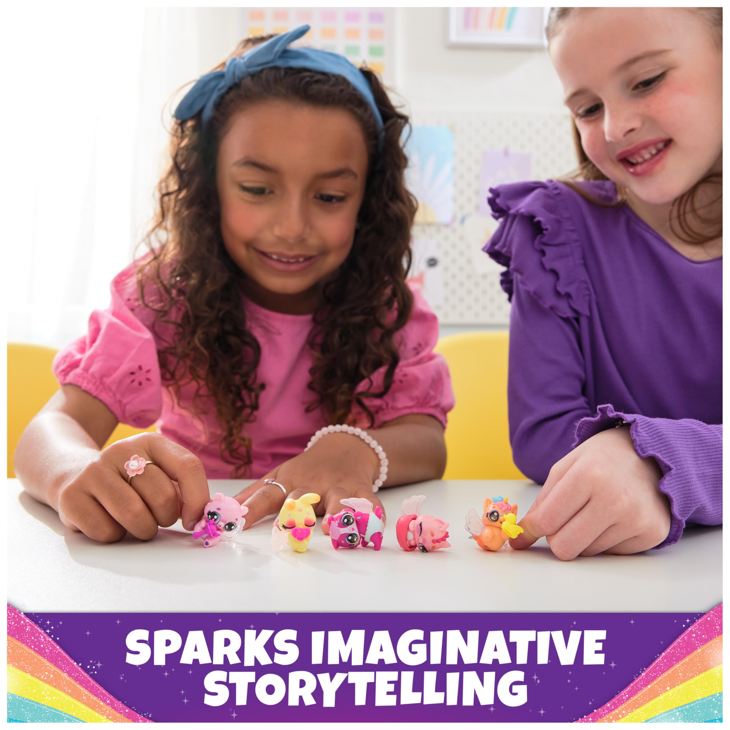 Hatchimals Alive, Rainbow Splash Egg Carton, 5 Mini Figures in Color Reveal Eggs & 10 Accessories, Gifts & Stocking Stuffers for Girls & Boys Ages 3 & up