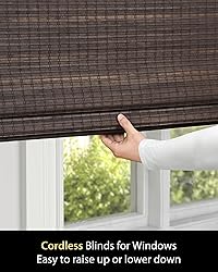 UNISHADES Cordless Bamboo Roman Shades for