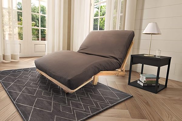 KD Frames Lounger Futon for Comfortable Seating and Sleeping