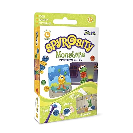 Quill On Spyrosity Monsters Easy Art and Craft Kit Creative Toy for Boys and Girls Age 5 and Above