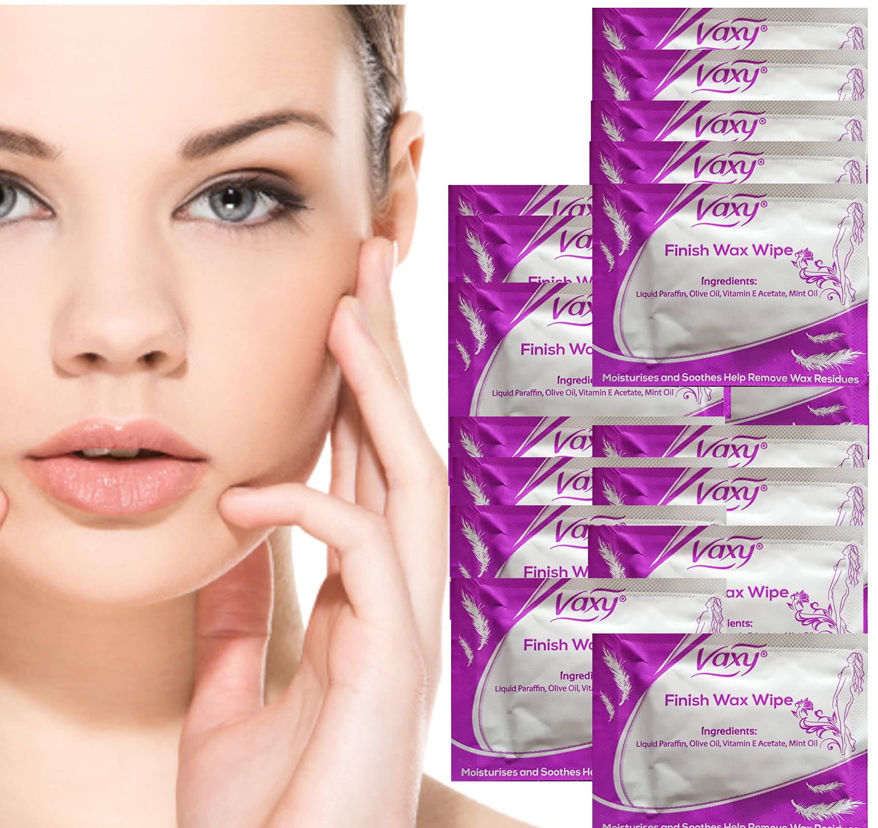 After Waxing Wipes, Body Waxing Post Wax treatment, Waxing kit, Hair removal (100)