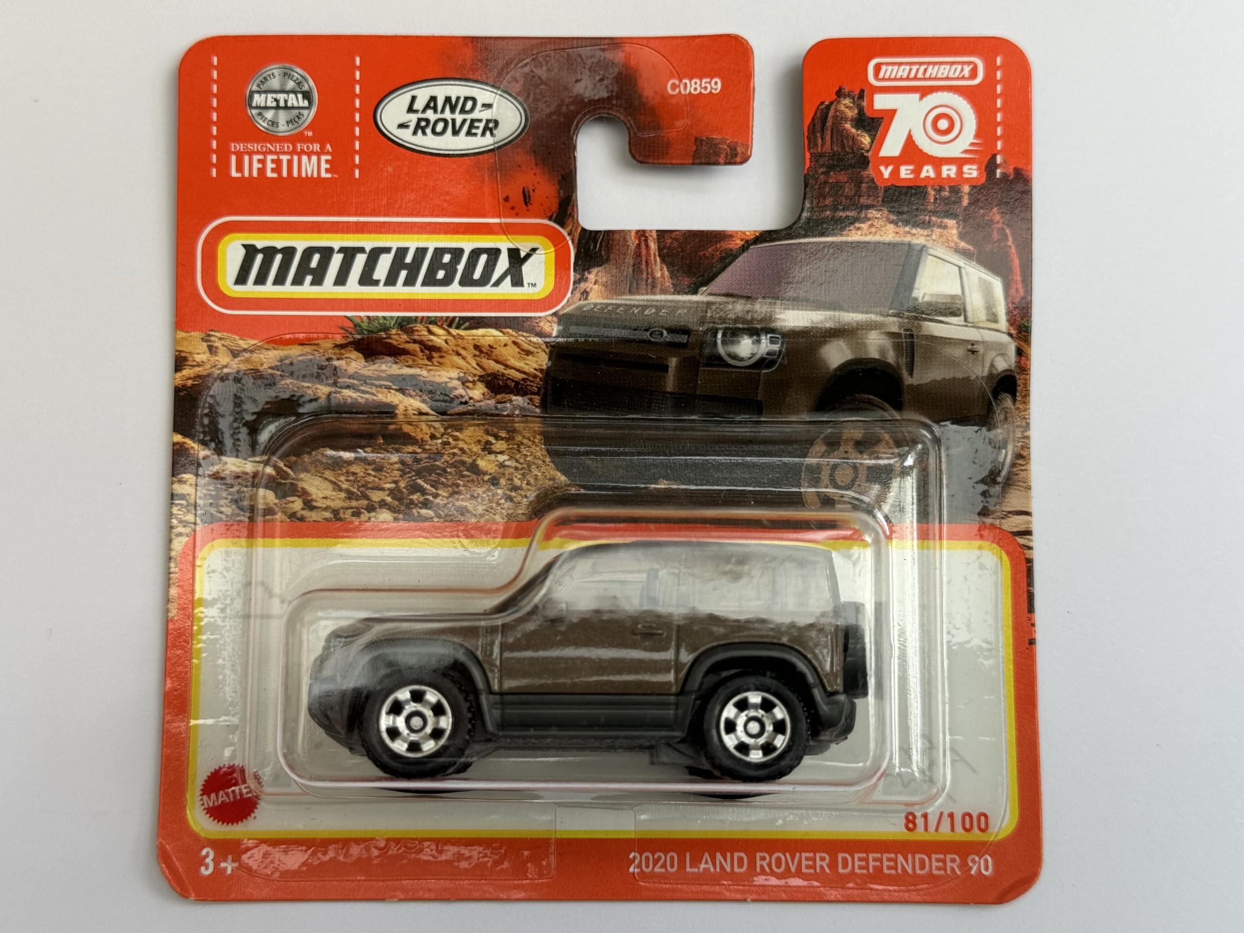 Matchbox 2023-2020 Land Rover Defender 90 Brown 81/100 (Short Card) HLD21