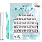 SISILILY Individual Lashes 45 Cluster Lashes C Curl DIY Kit 10-16mm view 1