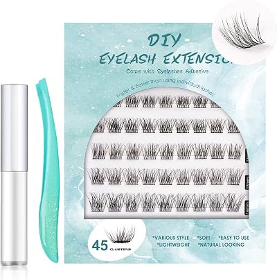 SISILILY Individual Lashes 45 Cluster Lashes C Curl DIY Kit 10-16mm