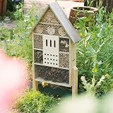 Navaris XL Wooden Insect Hotel - Natural Habitat for Bees & Butterflies view 8