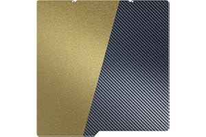 TIOPY PEI+PET Kobra S1 Combo Build Plate,Textured PEI+Carbon Fiber PET Surface Sheet Platform Flexible Platform for Kobra S1/Combo 264x276mm, Anycubic Printer Accessories Replacement,No Magnetic Base