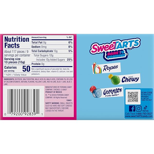 SWEETARTS ORIGINAL, CANDY, 5 OZ