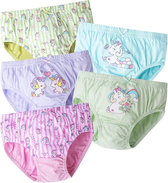 ORPAPA Girls' underwear, children's panties, cotton underwear, pack of