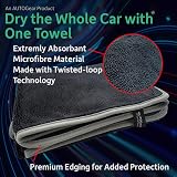 AutoGear NEW IMPROVED Car Drying Towel 80x80cm Extra Large Microfiber view 2