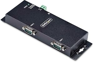 StarTech.com 2-Port Serial to Ethernet Adapter, IP Serial Device Server for Remote RS232 Devices, Wall/DIN Rail, LAN to DB9