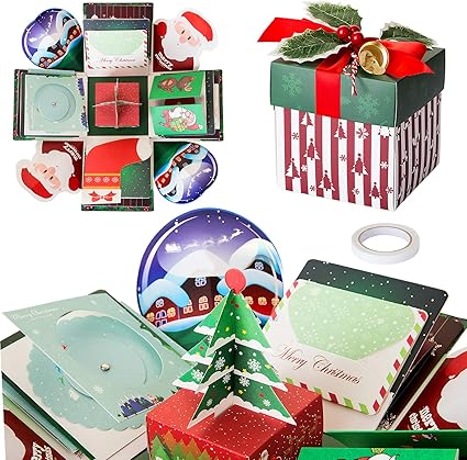 Naler Boite Surprise Boite Cadeau Creative Diy Surprise Explosion Box Memories Box Album Photo Scrapbook Pages Noires Cadeau Saint Valentin Noel Anniversaire Amazon Fr Cuisine Maison