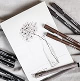 uni-ball PIN Fineliners 0.2mm Pack of 6 Black Fine Tip Ink Pens view 3