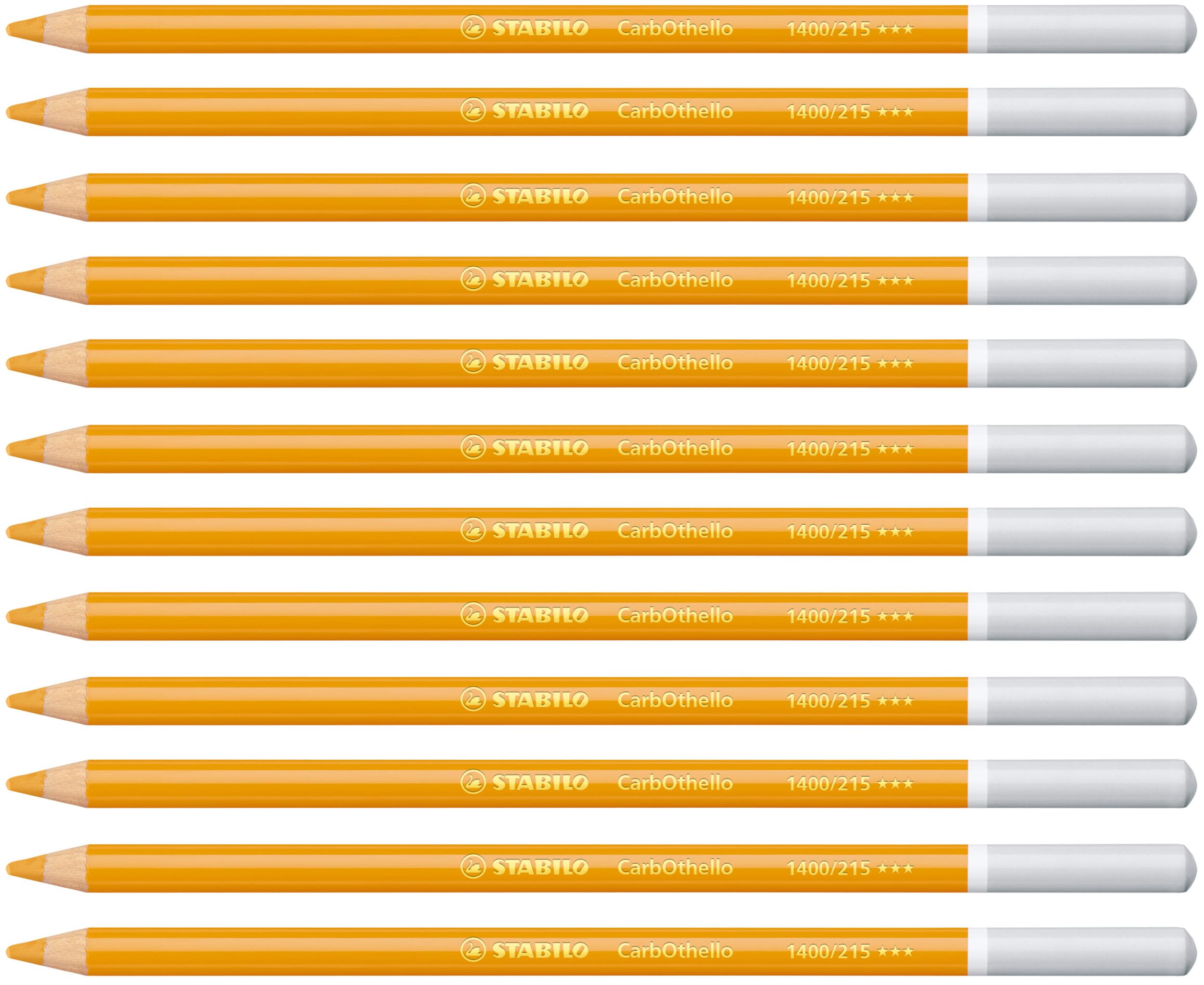 STABILO CarbOthello - Chalk-Pastel Pencil - Pack of 12 - Indian Yellow