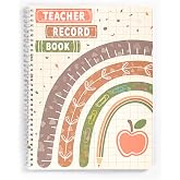 INKNOTE 120 Pages Teacher record book 11 x 8.27inch Teacher grade book Spiral bound Lesson planner Attendance book for School Classroom Office Supplies,Double Sided Printing
