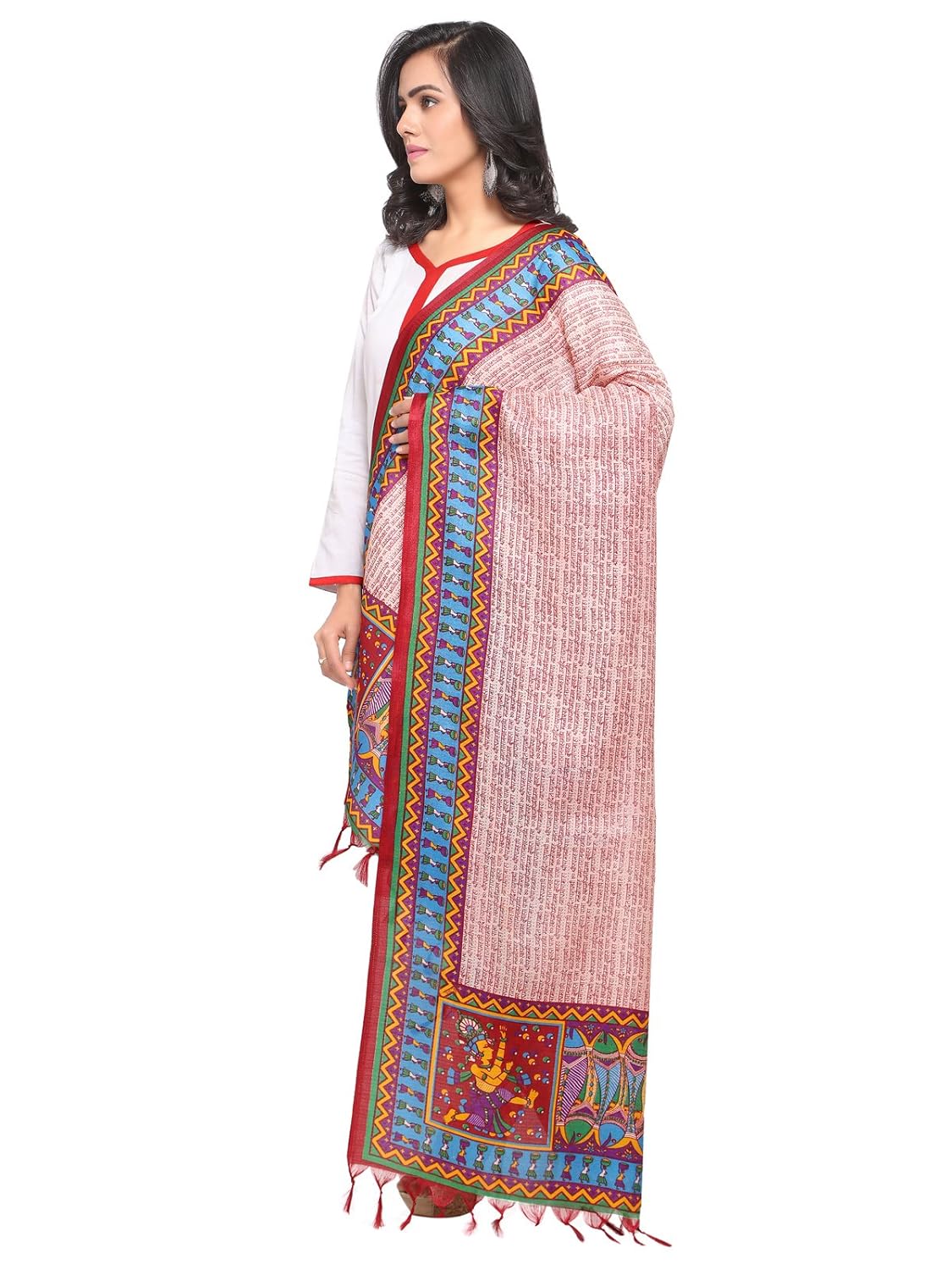 kanchnar women's bhagalpuri silk paisley printed dupatta