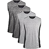Orrpally 4 Pack Workout Tank Tops for Mens Quick Dry Sleeveless Gym Muscle Tank Top