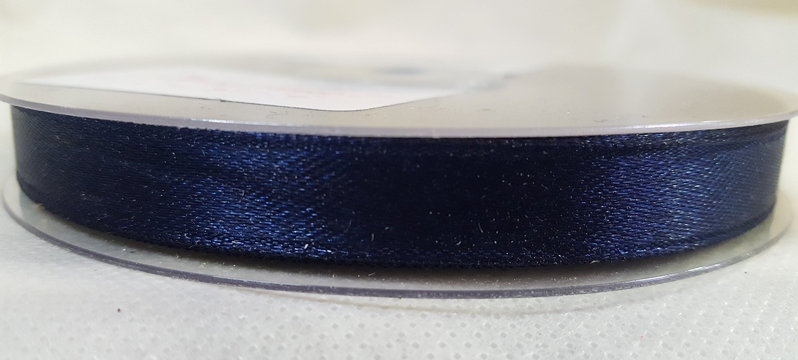 10 mm x 50 m spool, night blue, double satin, x place cards, wedding favours, bags, confetti (ckr10)